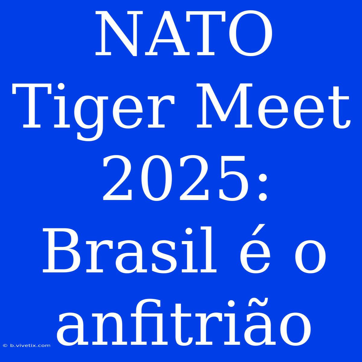 NATO Tiger Meet 2025: Brasil É O Anfitrião