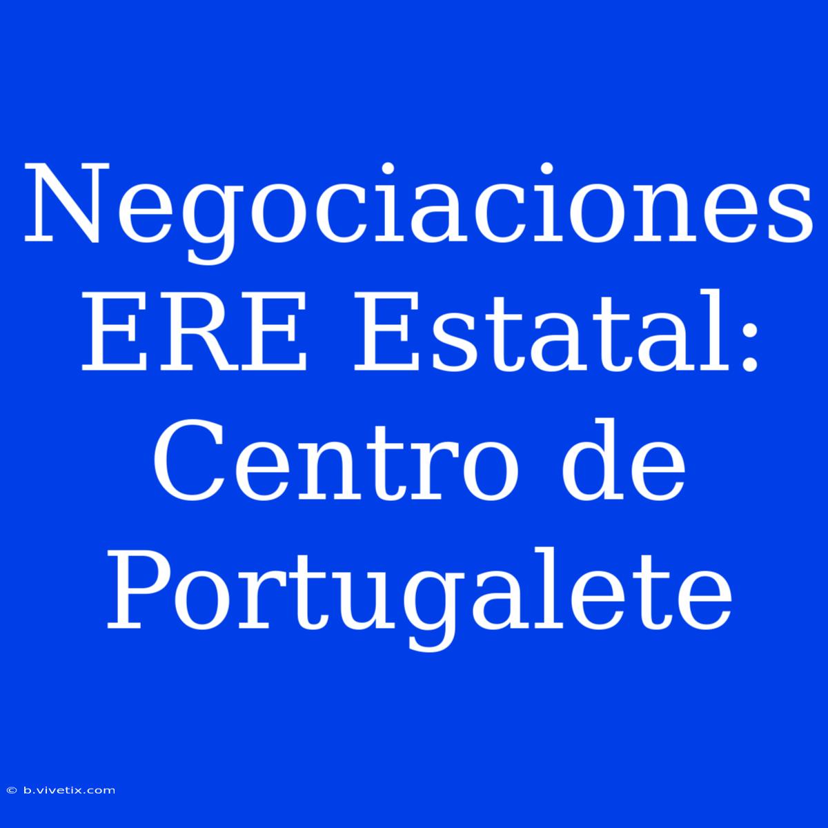 Negociaciones ERE Estatal: Centro De Portugalete