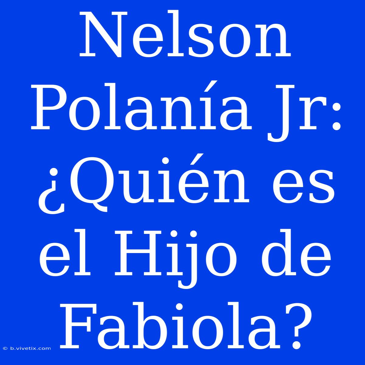 Nelson Polanía Jr: ¿Quién Es El Hijo De Fabiola?