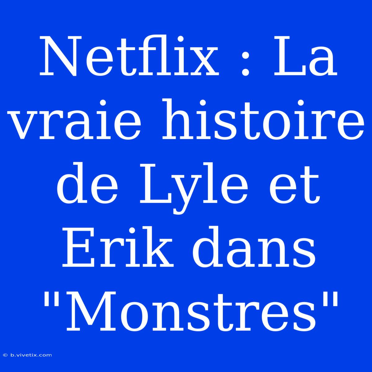 Netflix : La Vraie Histoire De Lyle Et Erik Dans 