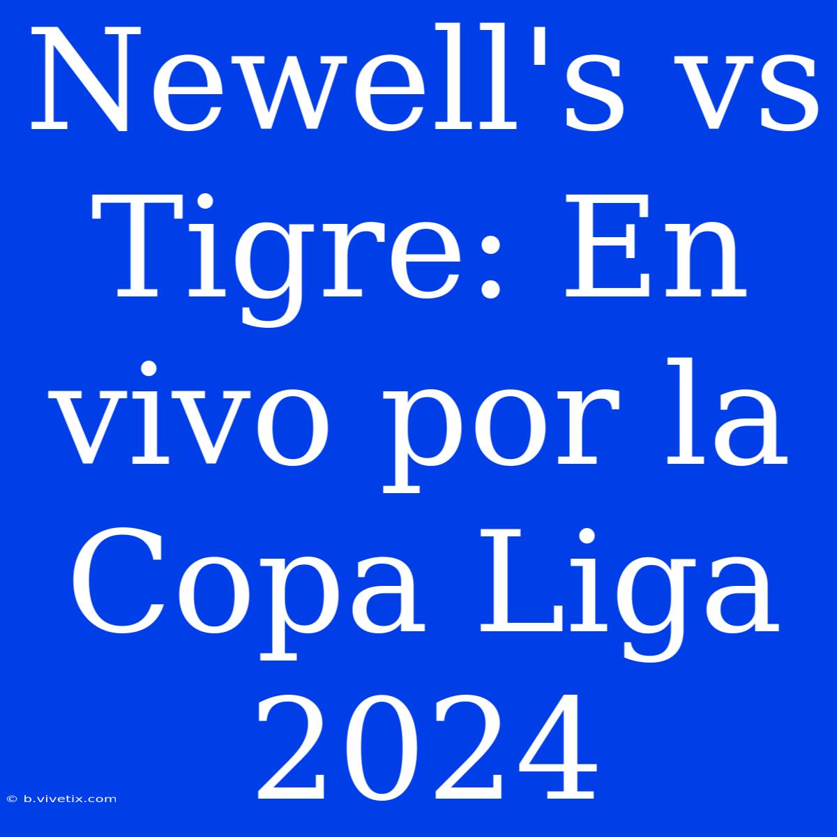 Newell's Vs Tigre: En Vivo Por La Copa Liga 2024