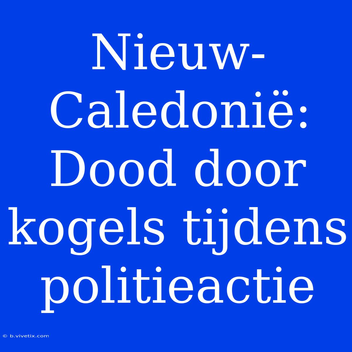 Nieuw-Caledonië: Dood Door Kogels Tijdens Politieactie 