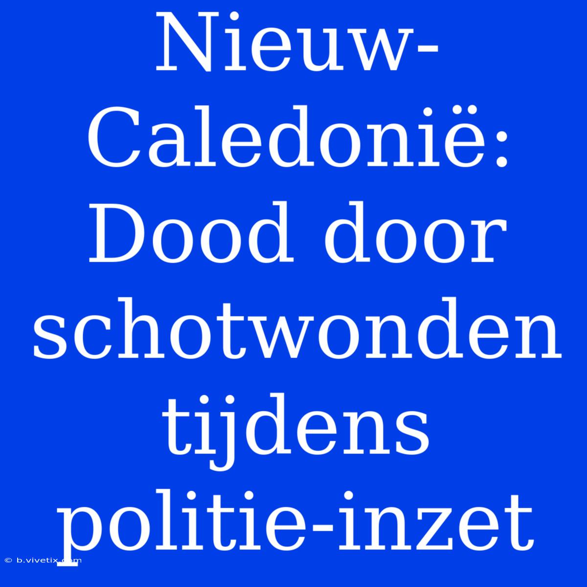 Nieuw-Caledonië: Dood Door Schotwonden Tijdens Politie-inzet