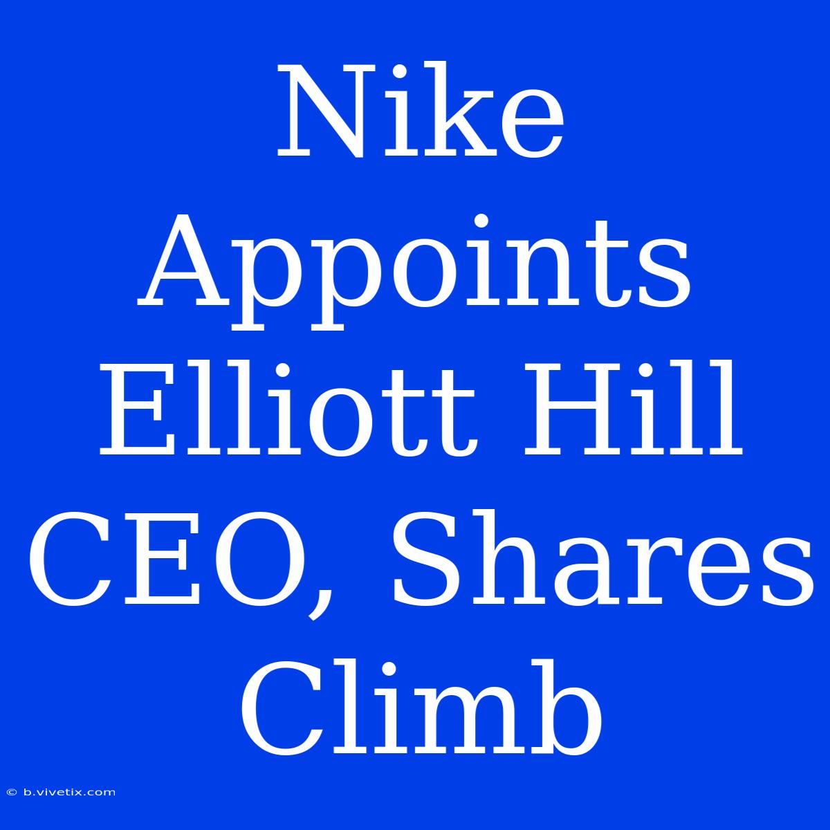 Nike Appoints Elliott Hill CEO, Shares Climb