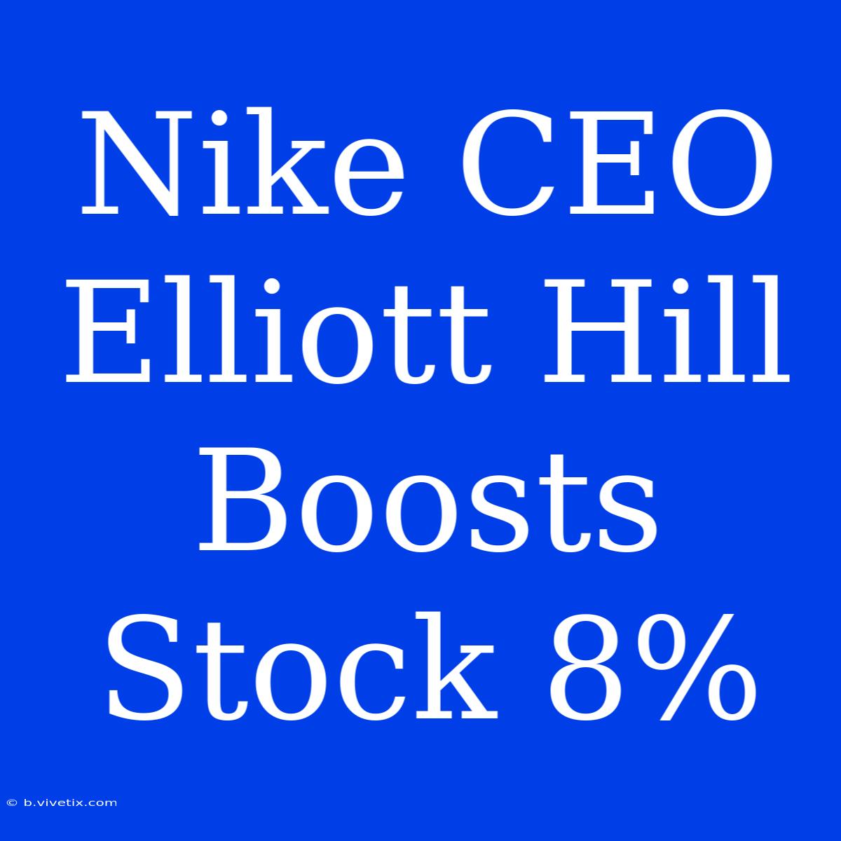 Nike CEO Elliott Hill Boosts Stock 8%