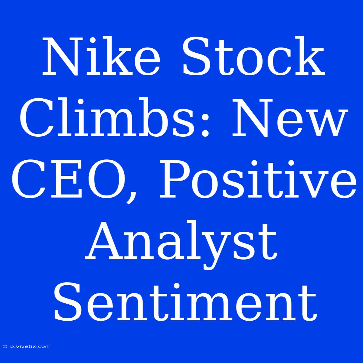 Nike Stock Climbs: New CEO, Positive Analyst Sentiment 