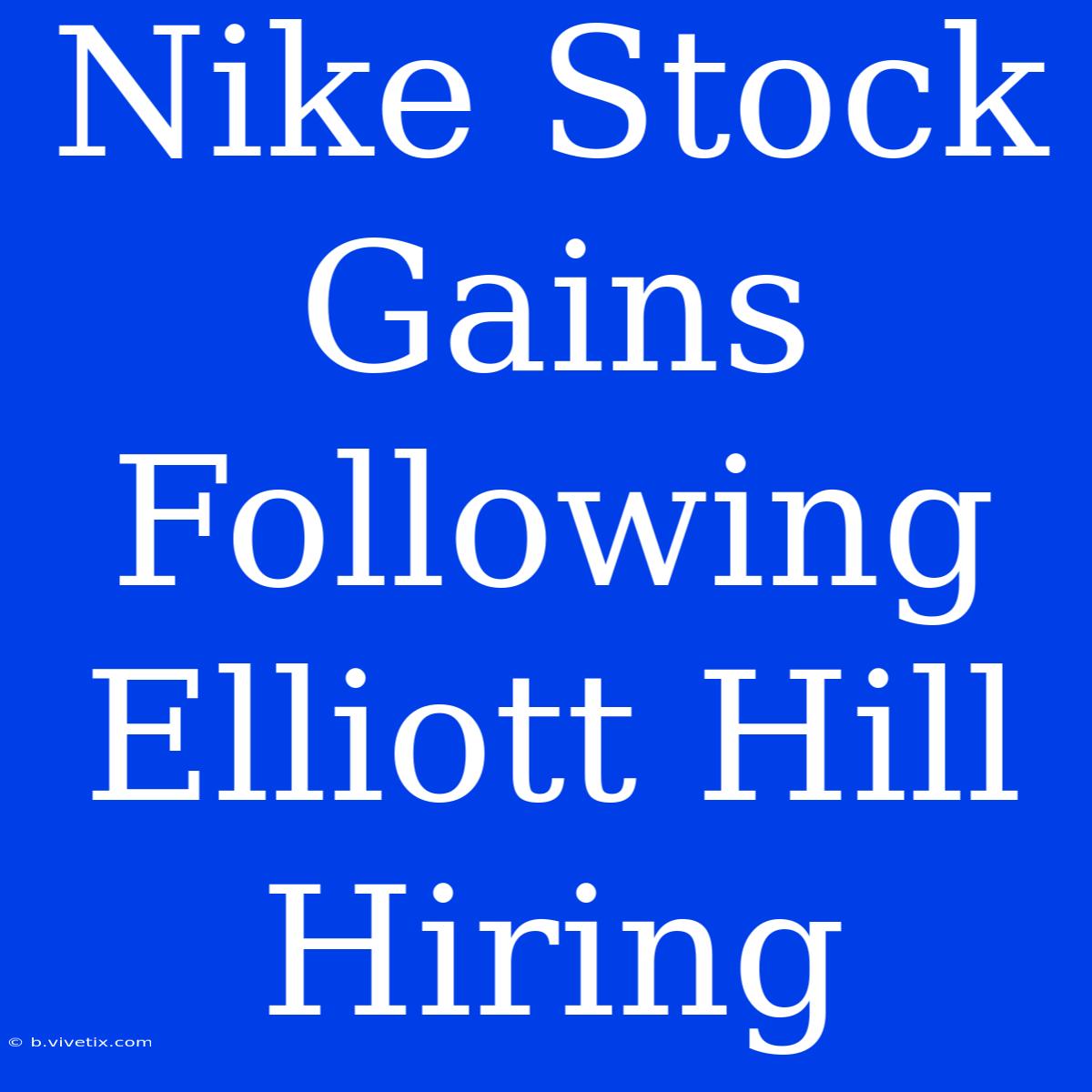 Nike Stock Gains Following Elliott Hill Hiring