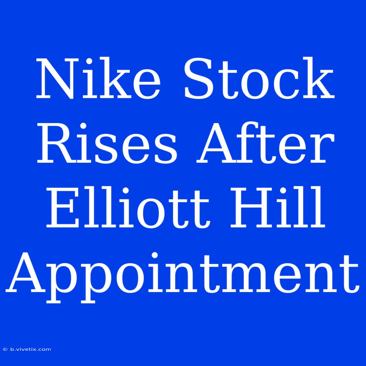 Nike Stock Rises After Elliott Hill Appointment