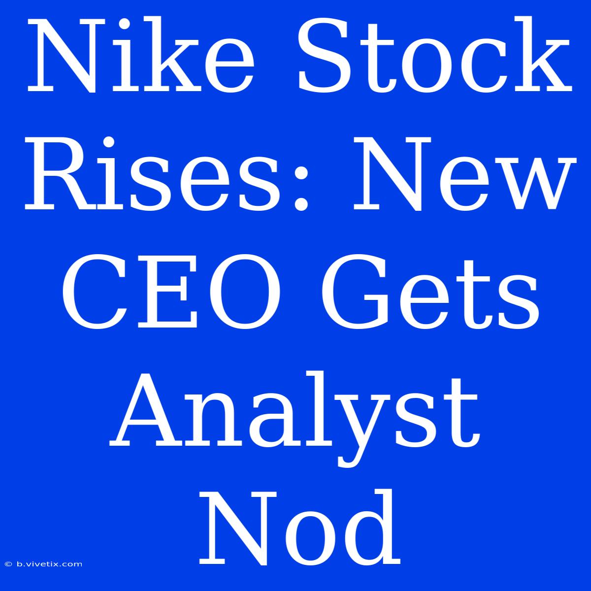 Nike Stock Rises: New CEO Gets Analyst Nod