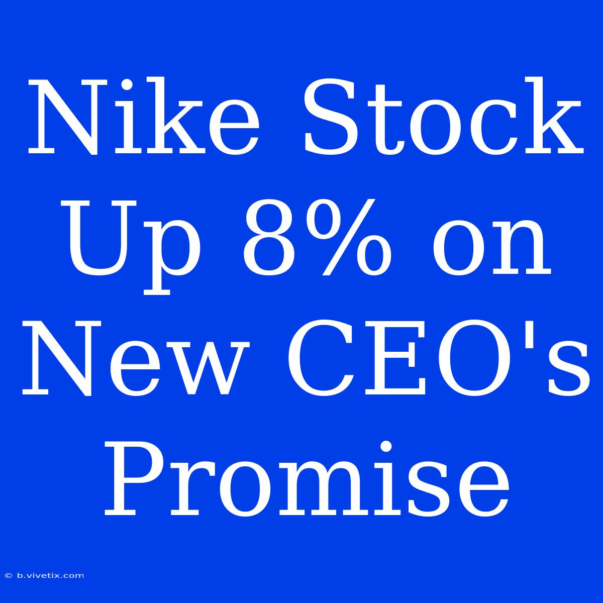 Nike Stock Up 8% On New CEO's Promise 