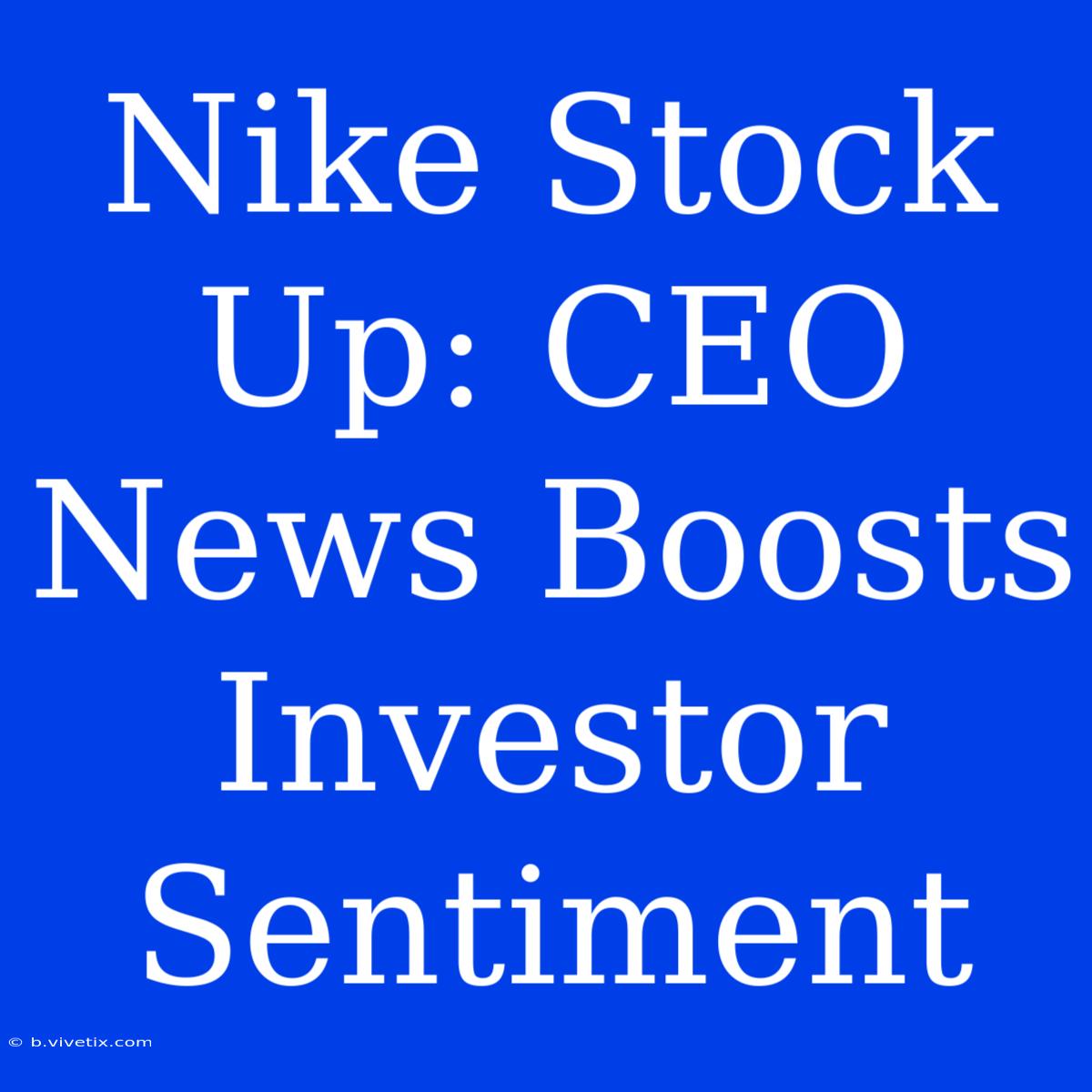 Nike Stock Up: CEO News Boosts Investor Sentiment