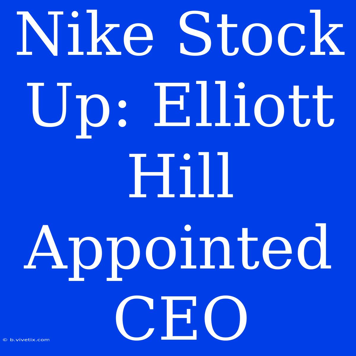 Nike Stock Up: Elliott Hill Appointed CEO