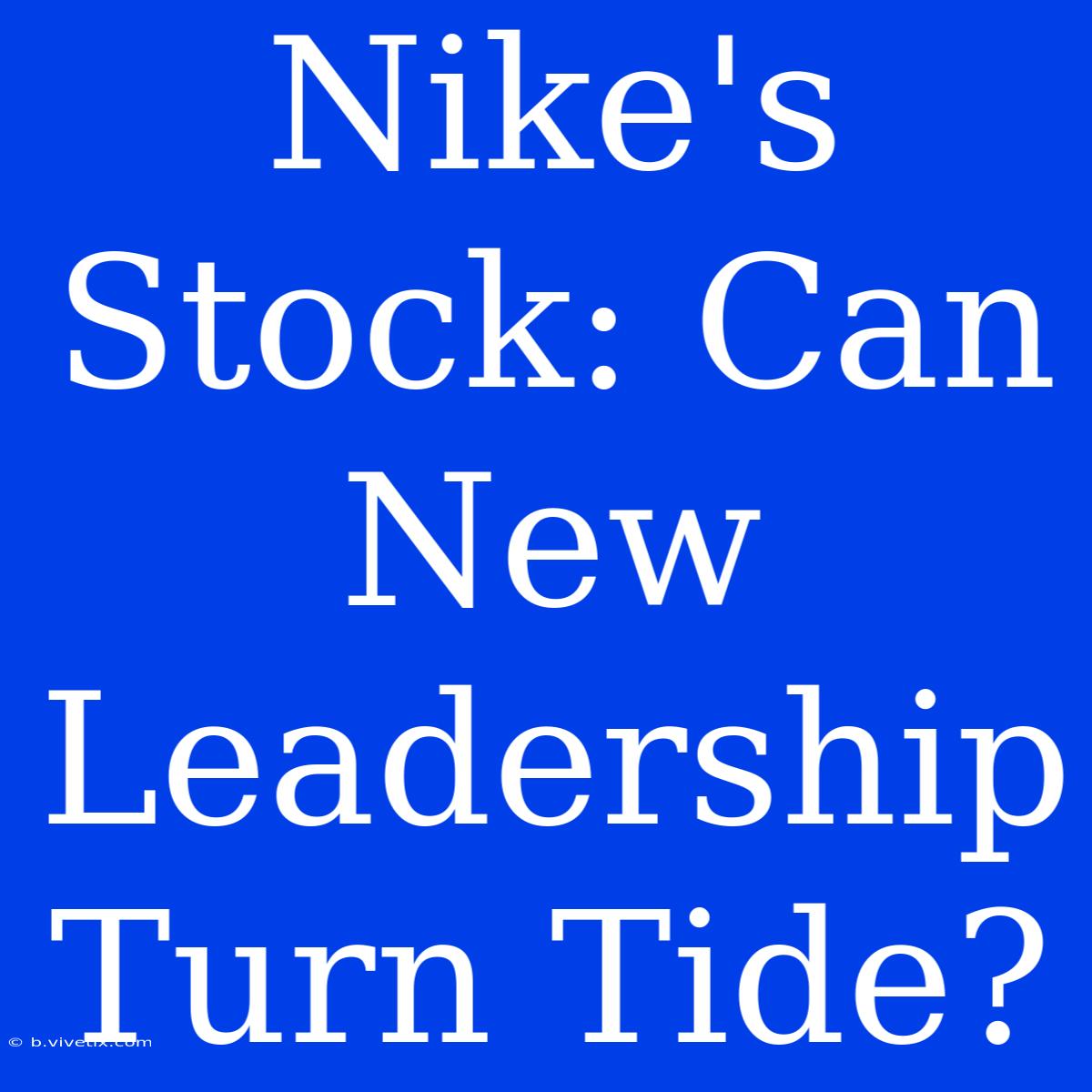 Nike's Stock: Can New Leadership Turn Tide?