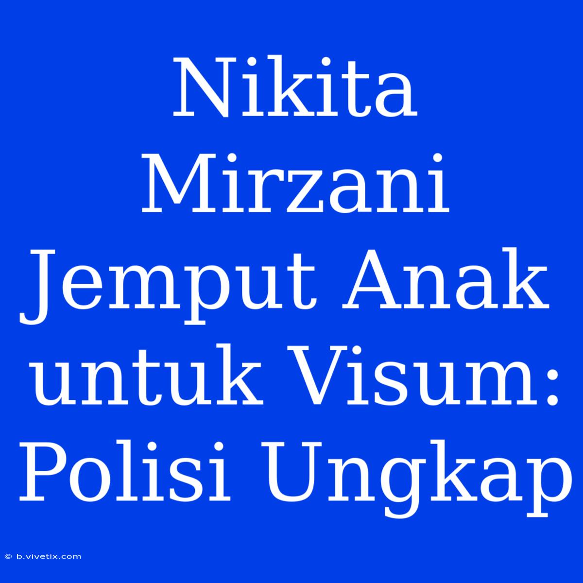 Nikita Mirzani Jemput Anak Untuk Visum: Polisi Ungkap 