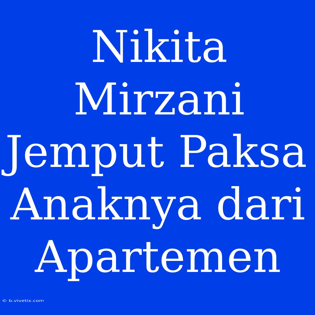 Nikita Mirzani Jemput Paksa Anaknya Dari Apartemen