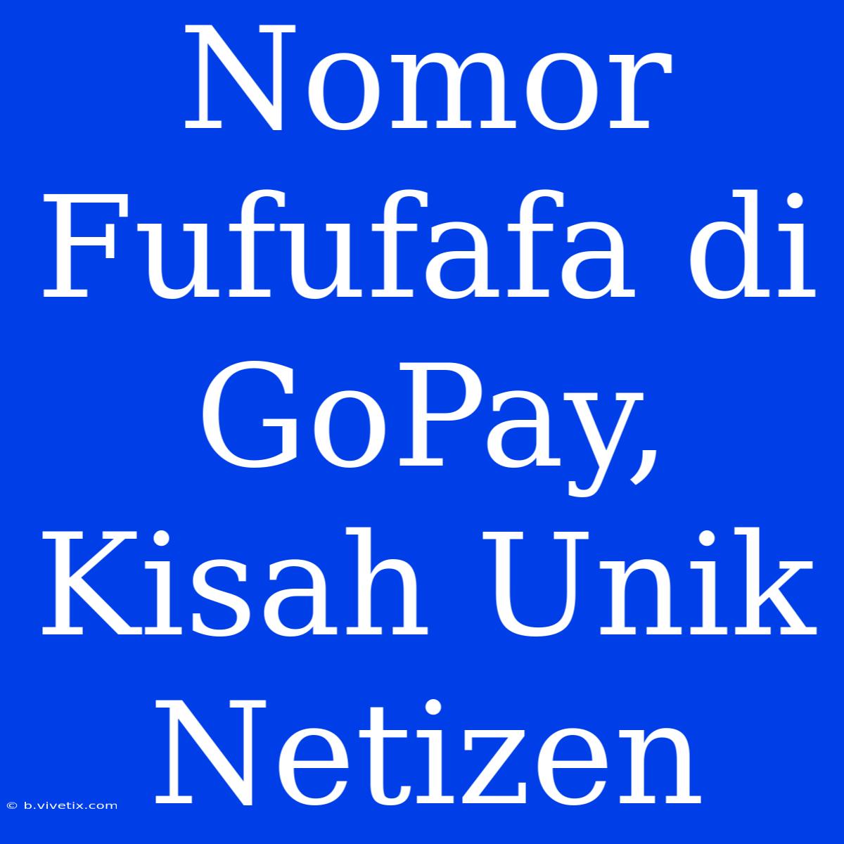 Nomor Fufufafa Di GoPay, Kisah Unik Netizen