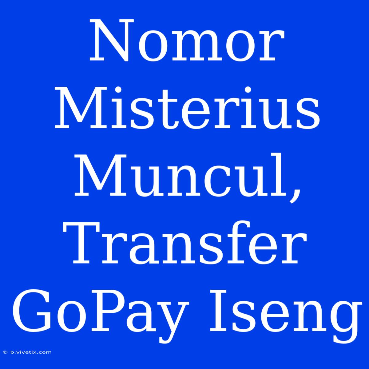 Nomor Misterius Muncul, Transfer GoPay Iseng