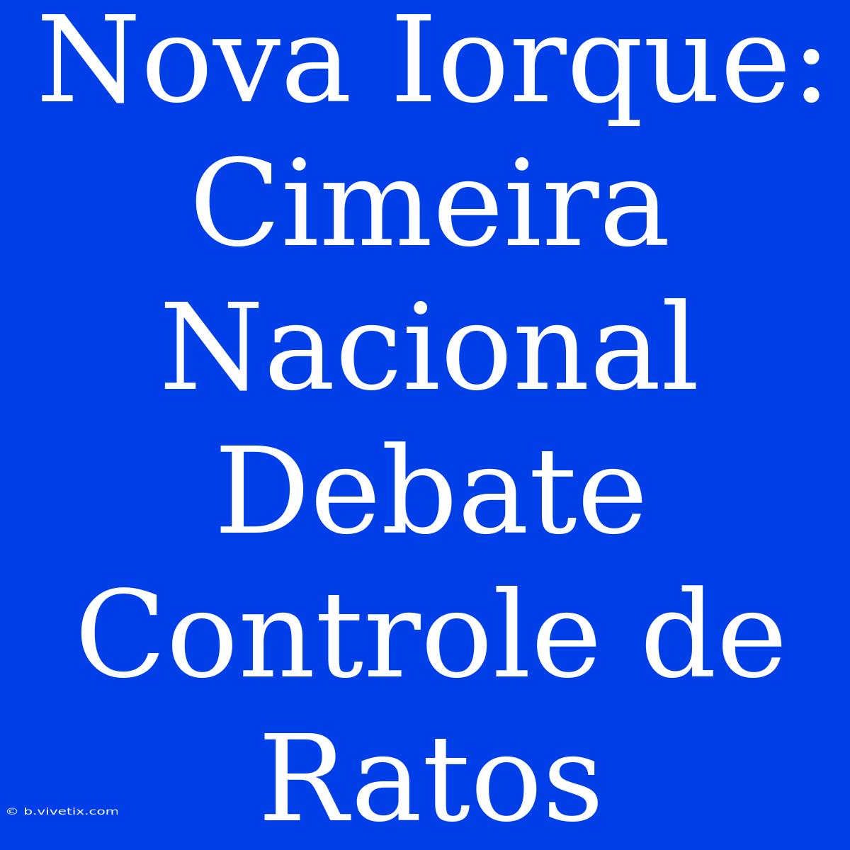 Nova Iorque: Cimeira Nacional Debate Controle De Ratos