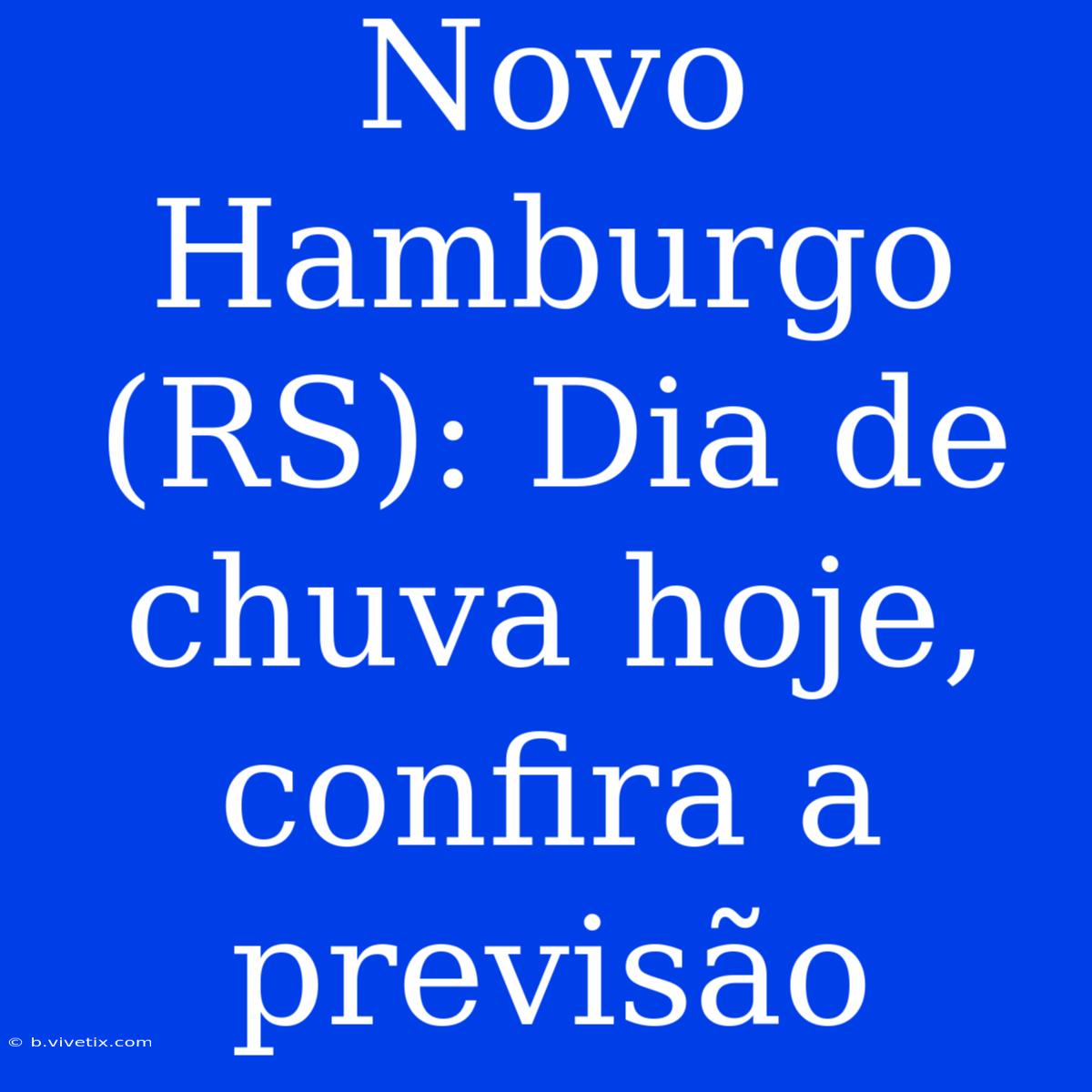 Novo Hamburgo (RS): Dia De Chuva Hoje, Confira A Previsão