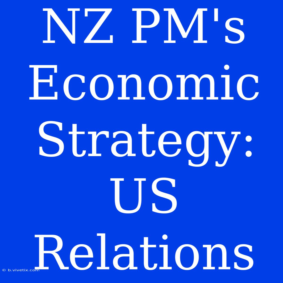 NZ PM's Economic Strategy: US Relations