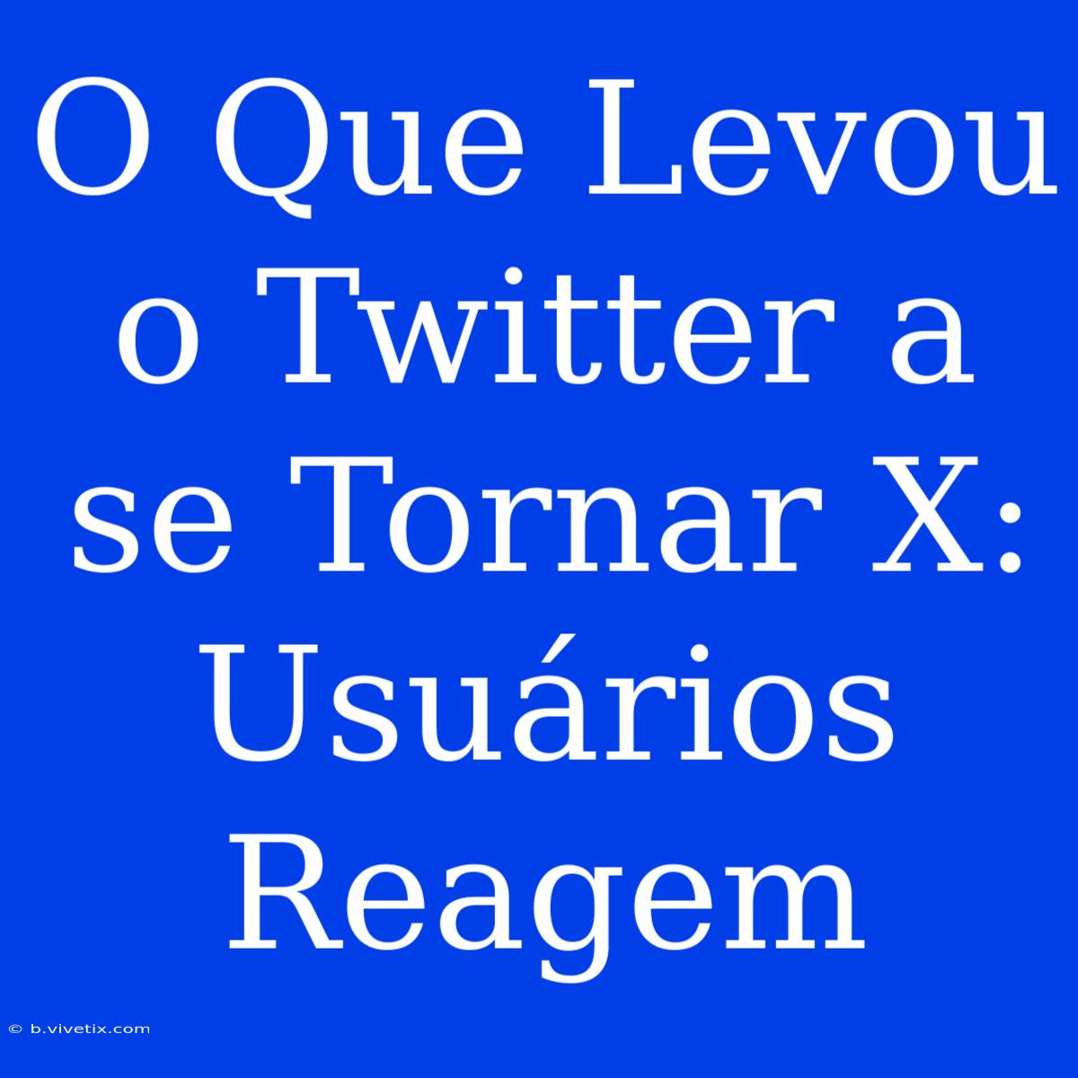 O Que Levou O Twitter A Se Tornar X: Usuários Reagem