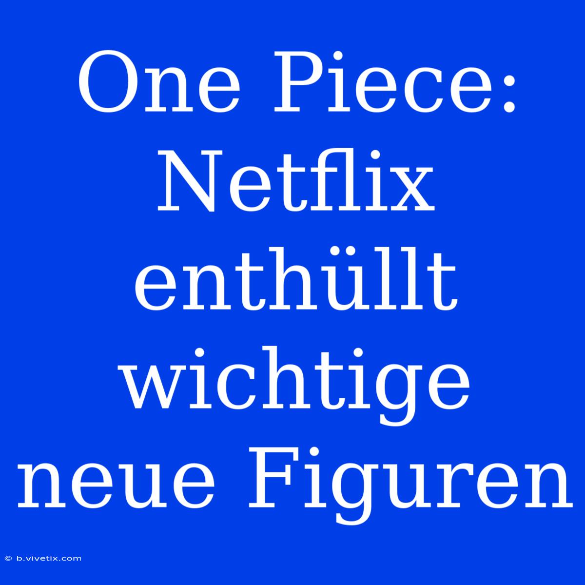 One Piece: Netflix Enthüllt Wichtige Neue Figuren