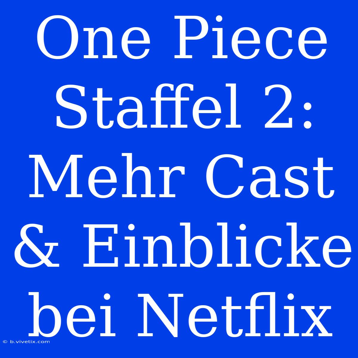 One Piece Staffel 2: Mehr Cast & Einblicke Bei Netflix