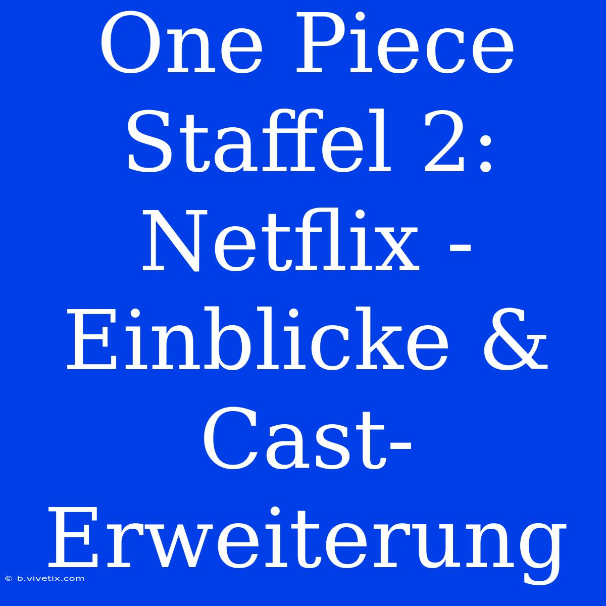 One Piece Staffel 2: Netflix - Einblicke & Cast-Erweiterung