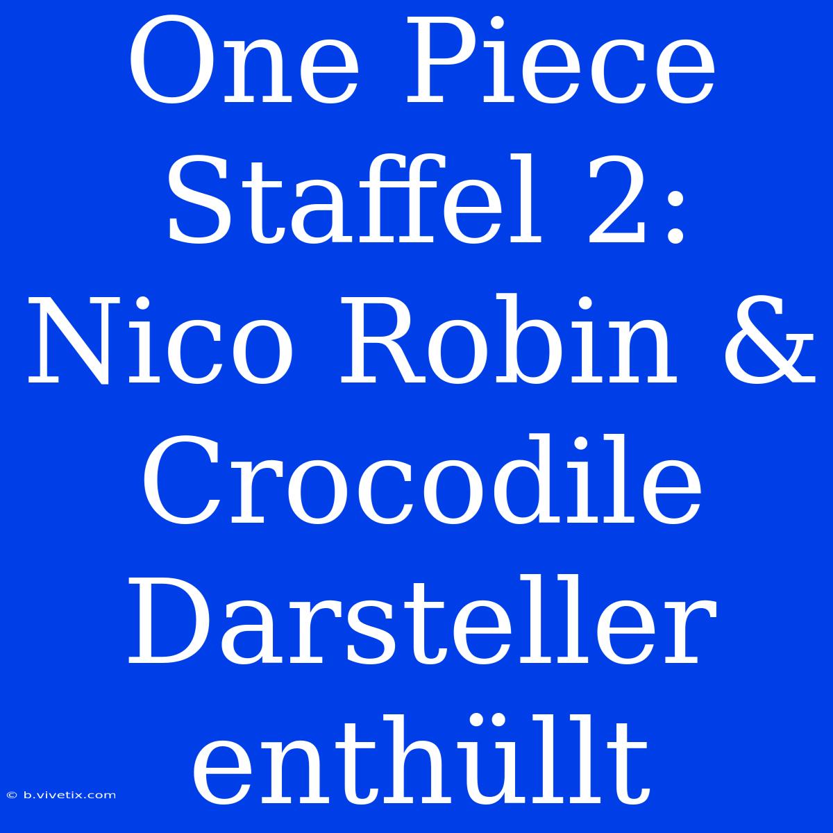 One Piece Staffel 2: Nico Robin & Crocodile Darsteller Enthüllt 