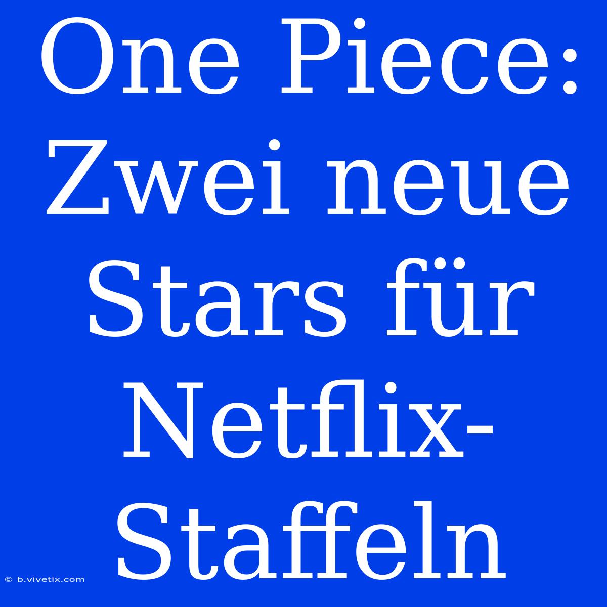 One Piece: Zwei Neue Stars Für Netflix-Staffeln