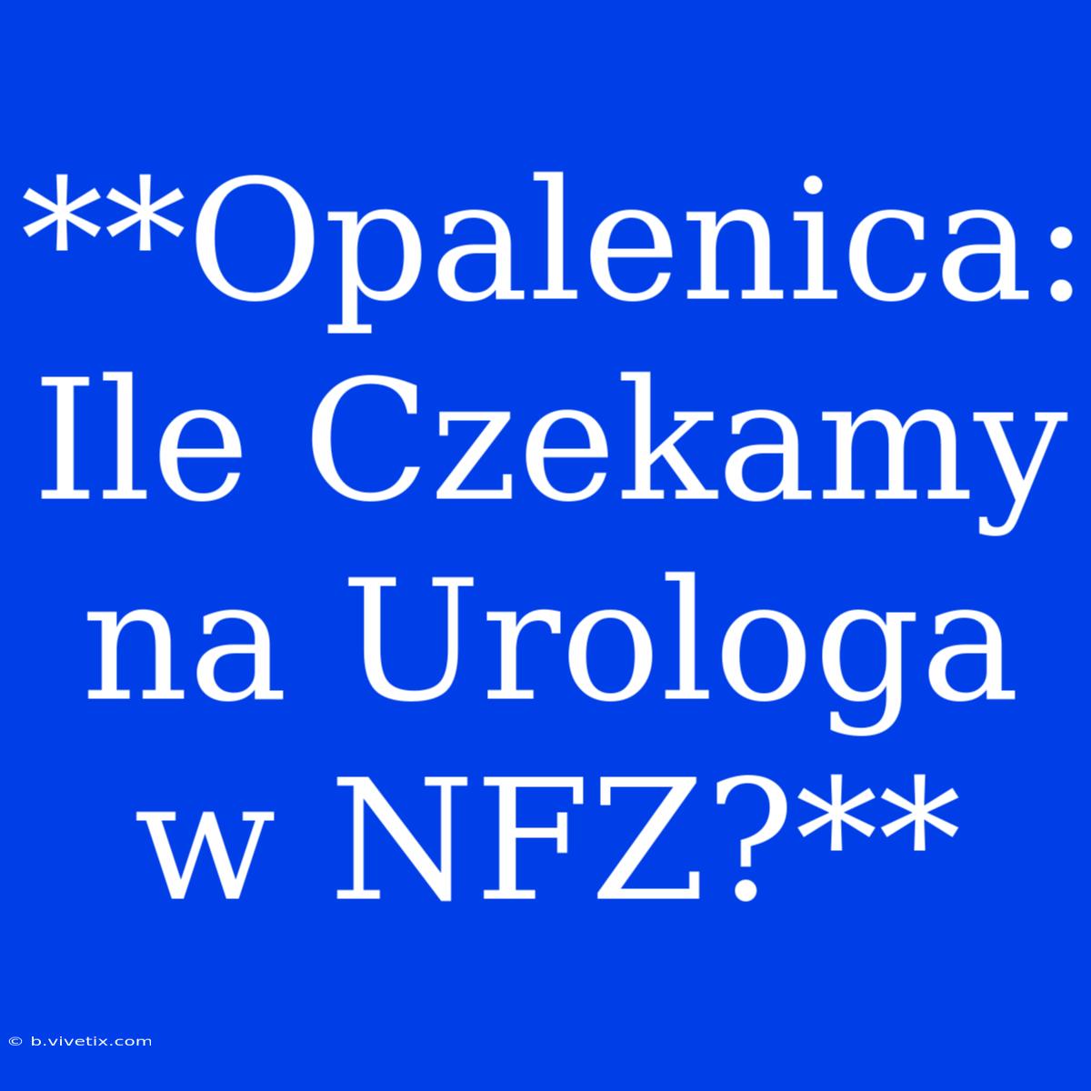 **Opalenica: Ile Czekamy Na Urologa W NFZ?**