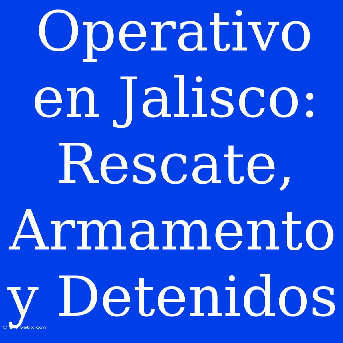 Operativo En Jalisco: Rescate, Armamento Y Detenidos 