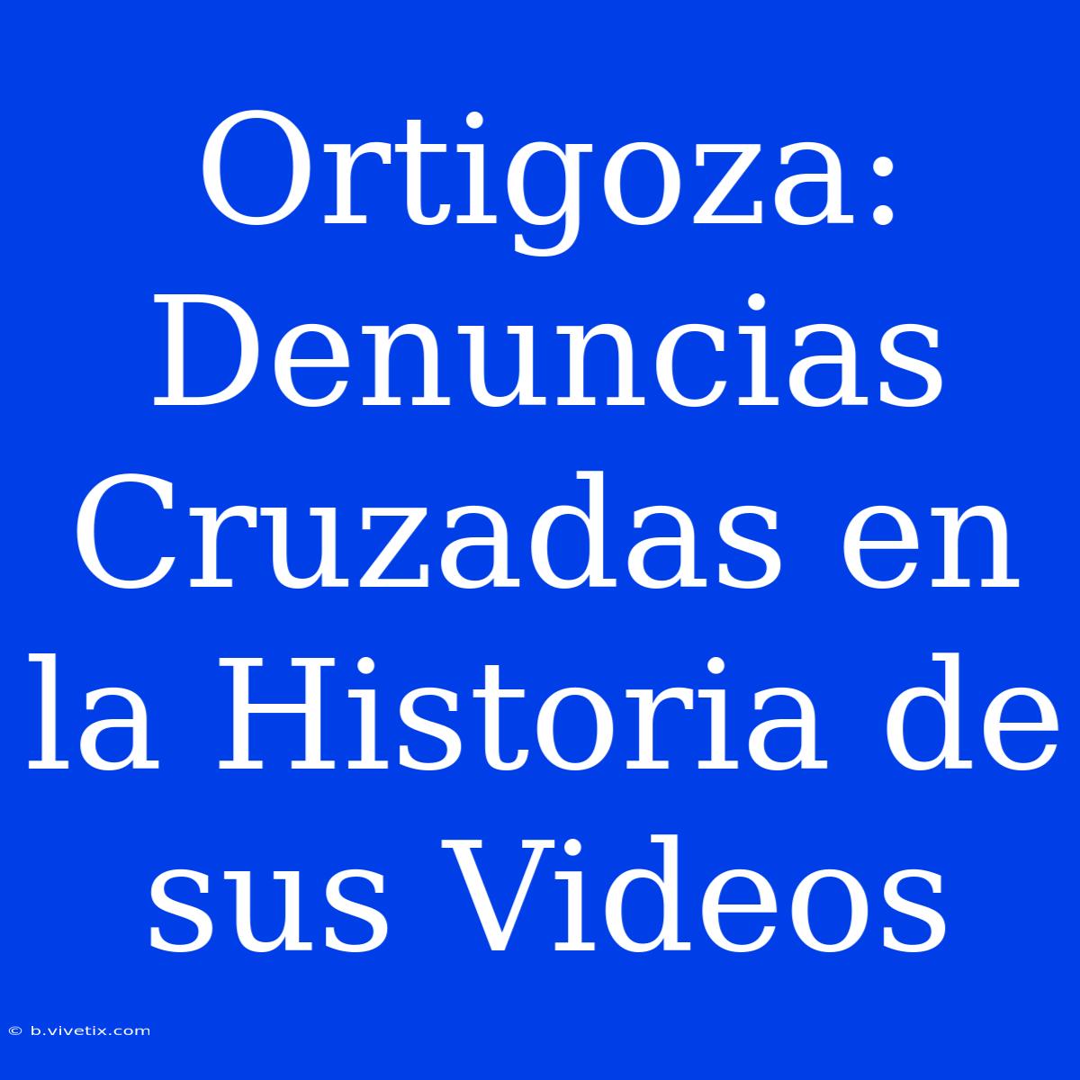 Ortigoza: Denuncias Cruzadas En La Historia De Sus Videos