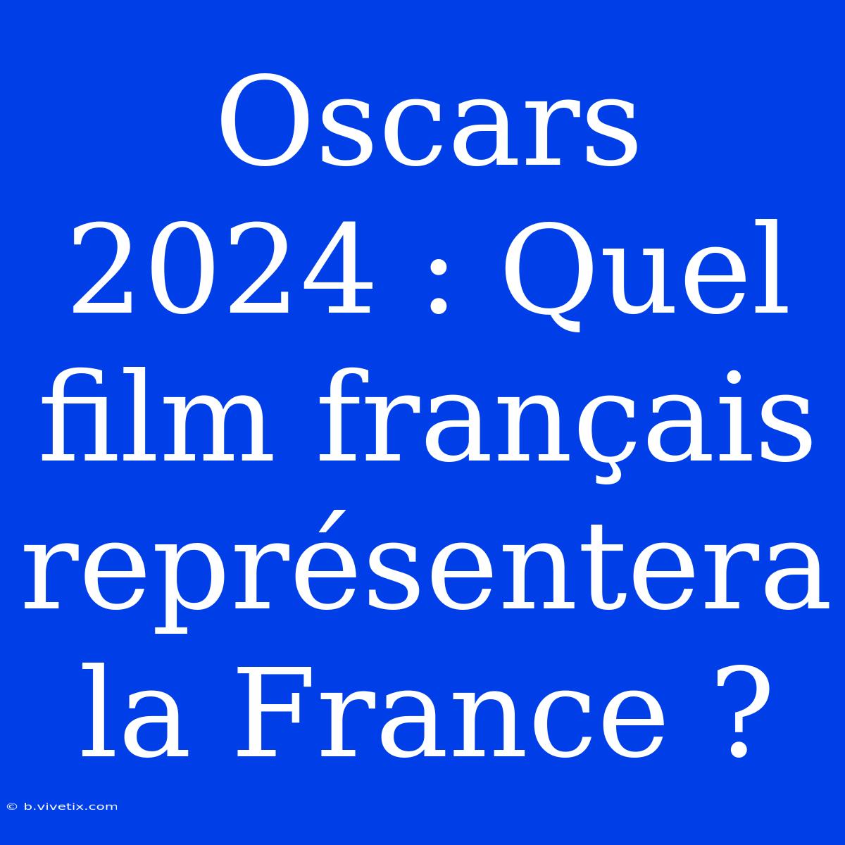 Oscars 2024 : Quel Film Français Représentera La France ?