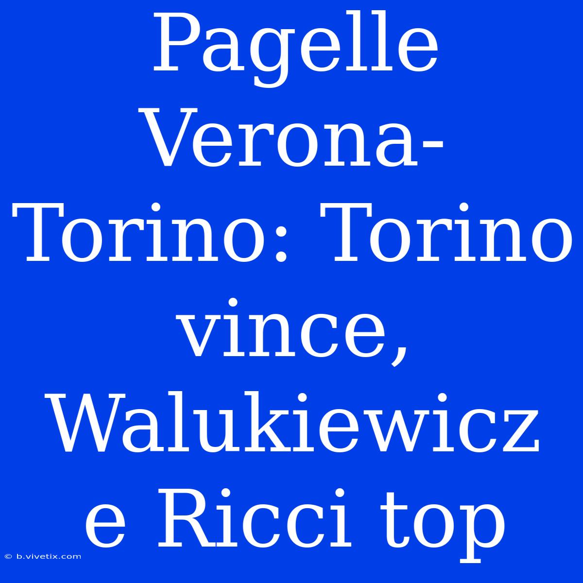 Pagelle Verona-Torino: Torino Vince, Walukiewicz E Ricci Top