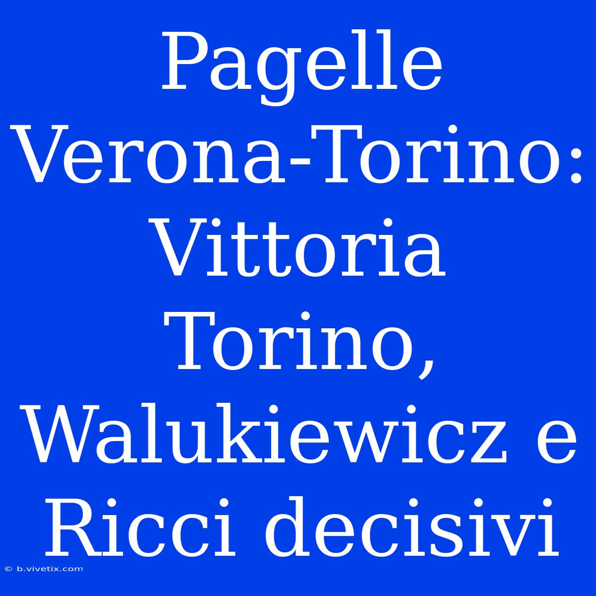 Pagelle Verona-Torino: Vittoria Torino, Walukiewicz E Ricci Decisivi