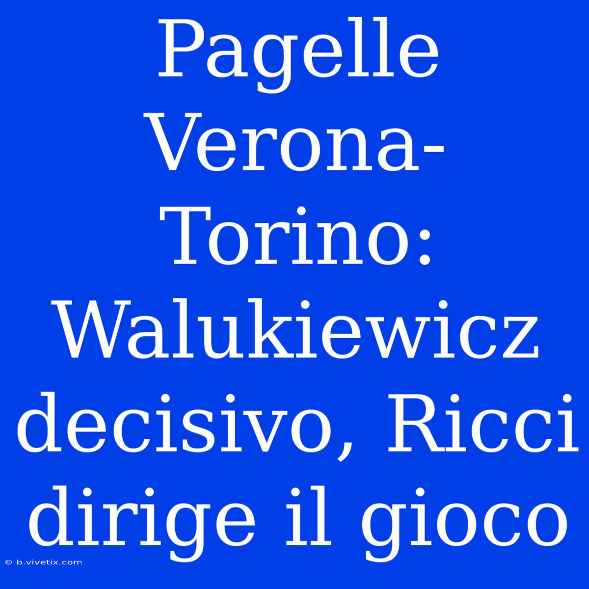 Pagelle Verona-Torino: Walukiewicz Decisivo, Ricci Dirige Il Gioco