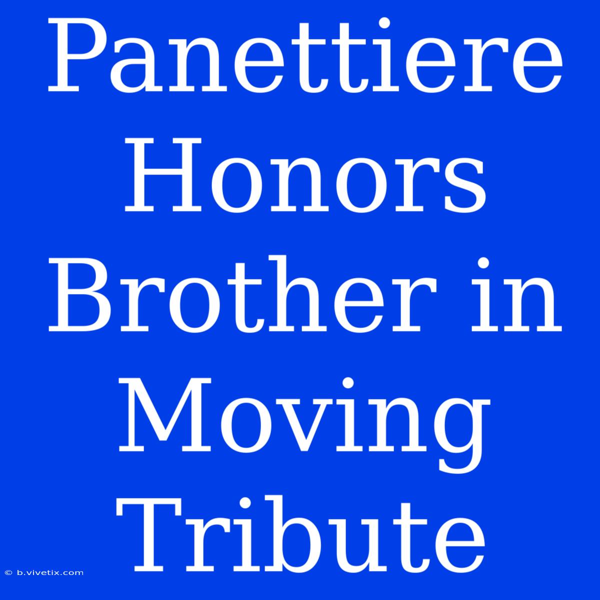 Panettiere Honors Brother In Moving Tribute