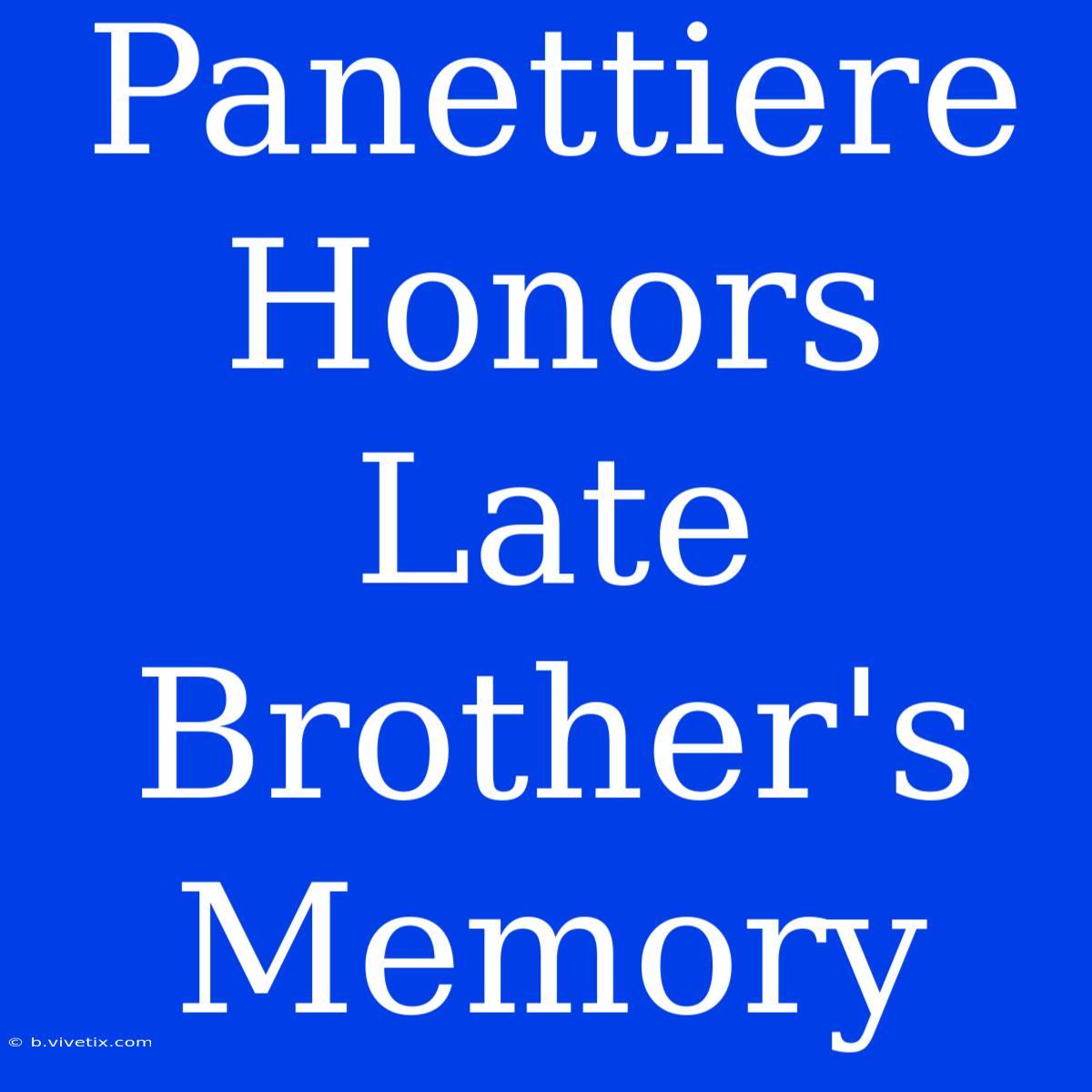 Panettiere Honors Late Brother's Memory