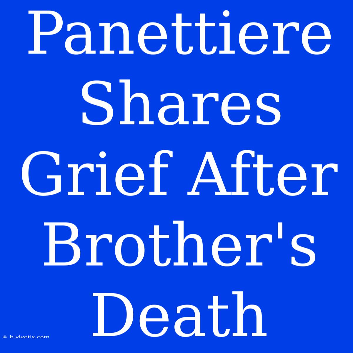 Panettiere Shares Grief After Brother's Death