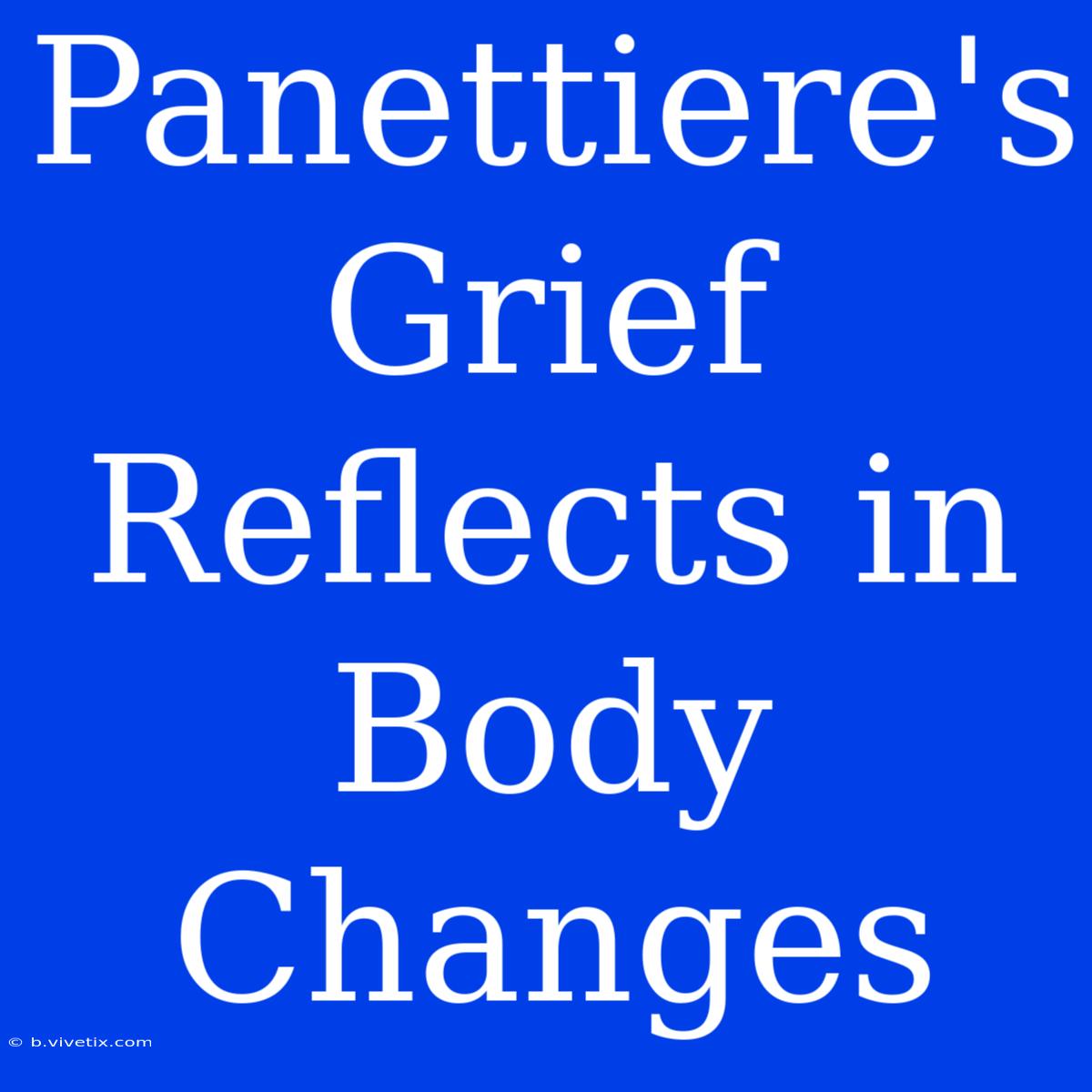 Panettiere's Grief Reflects In Body Changes 