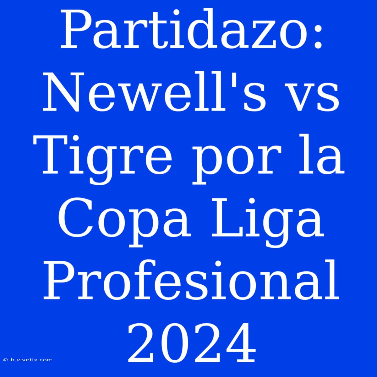 Partidazo: Newell's Vs Tigre Por La Copa Liga Profesional 2024