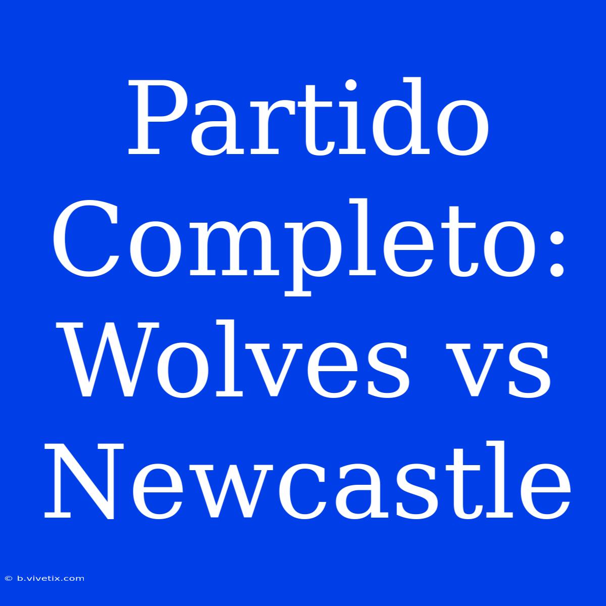 Partido Completo: Wolves Vs Newcastle