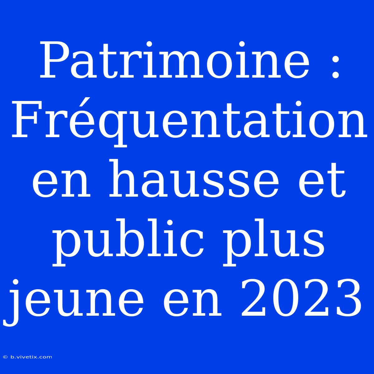 Patrimoine : Fréquentation En Hausse Et Public Plus Jeune En 2023