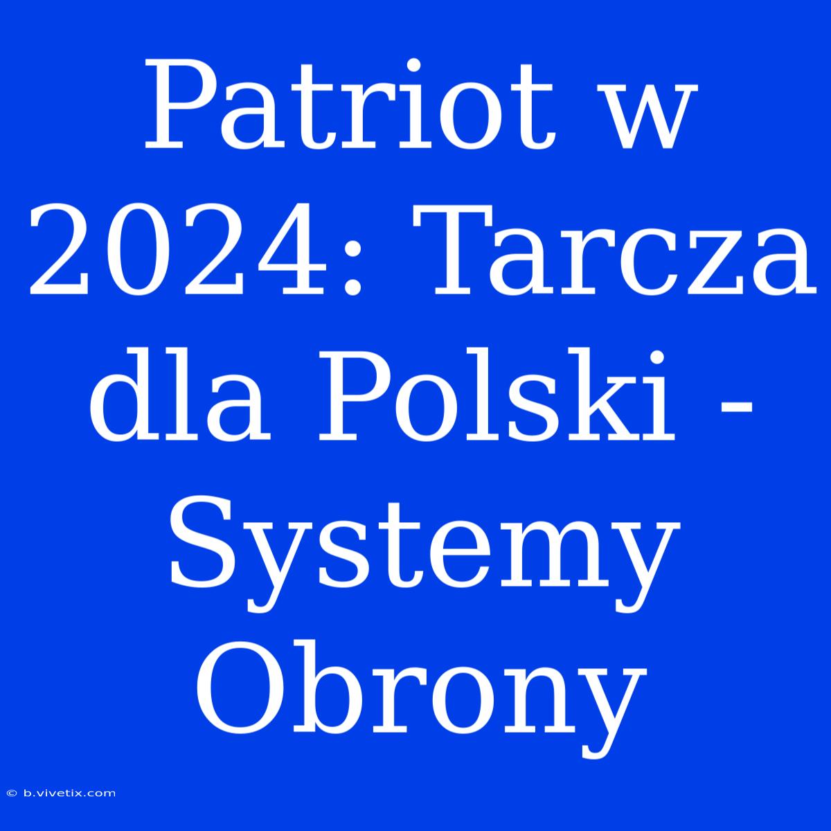 Patriot W 2024: Tarcza Dla Polski - Systemy Obrony