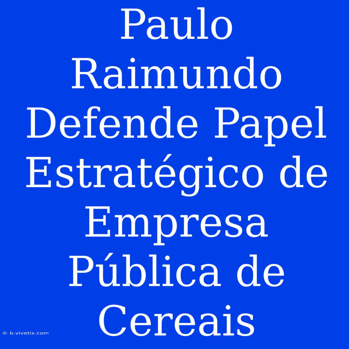 Paulo Raimundo Defende Papel Estratégico De Empresa Pública De Cereais