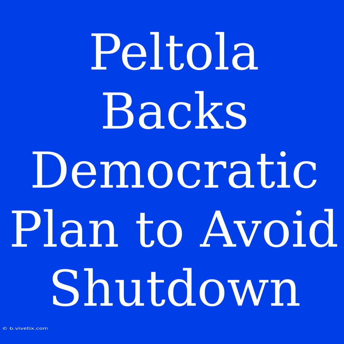 Peltola Backs Democratic Plan To Avoid Shutdown