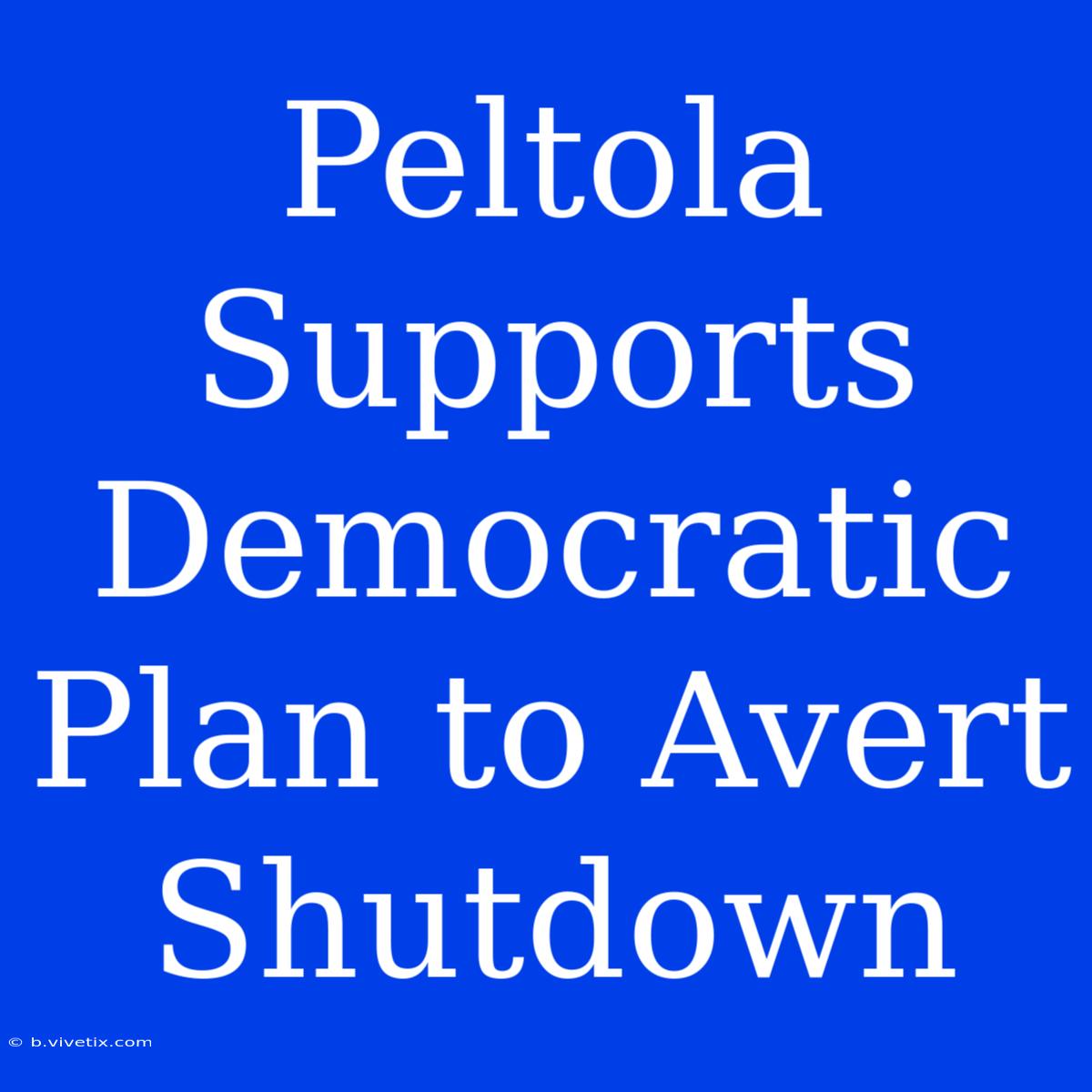 Peltola Supports Democratic Plan To Avert Shutdown