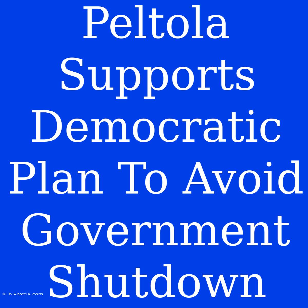 Peltola Supports Democratic Plan To Avoid Government Shutdown