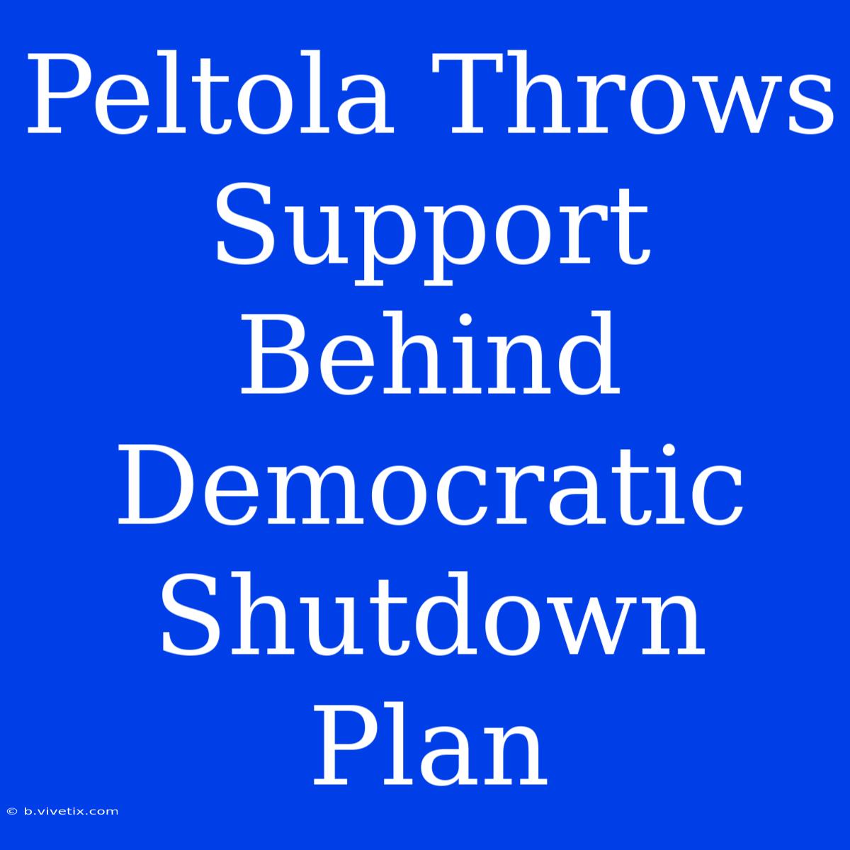 Peltola Throws Support Behind Democratic Shutdown Plan